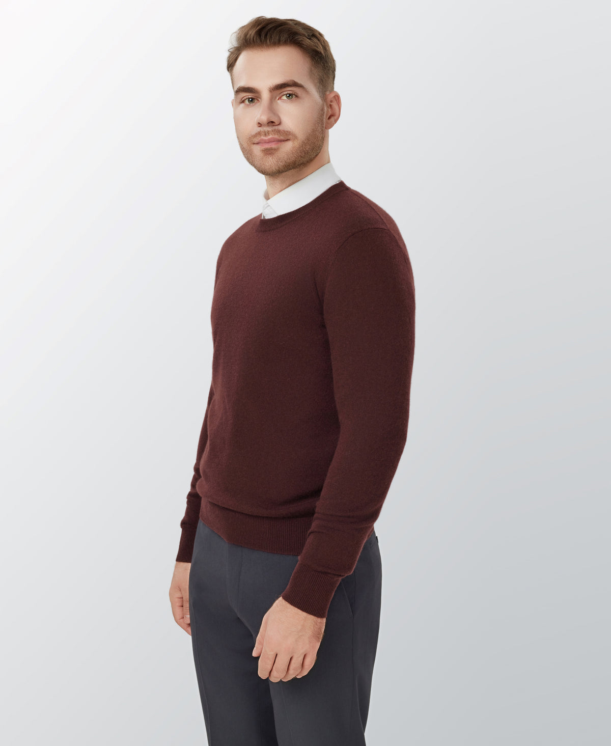 Chocolate Cashmere Crewneck Sweater