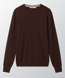 Chocolate Cashmere Crewneck Sweater