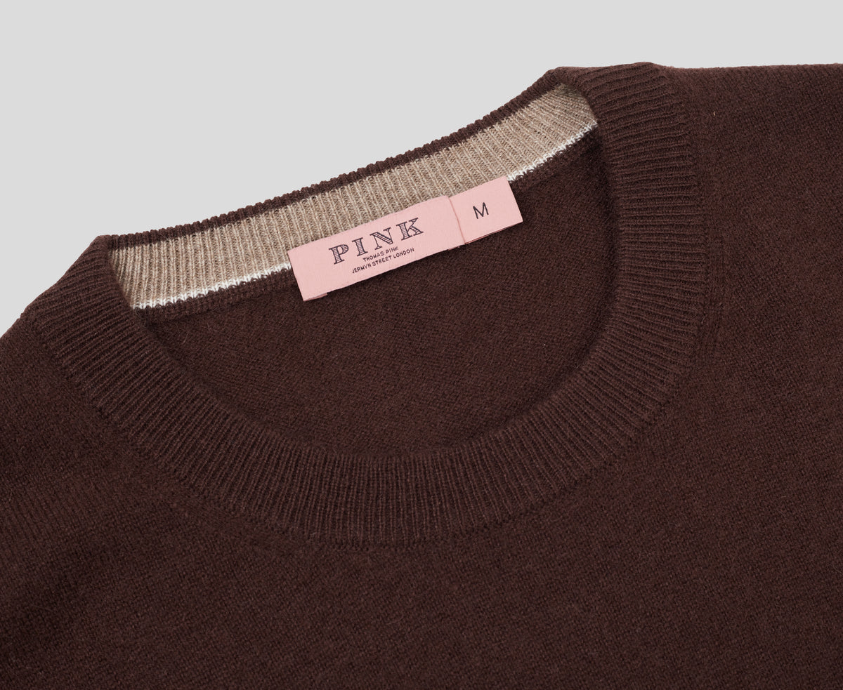 Chocolate Cashmere Crewneck Sweater