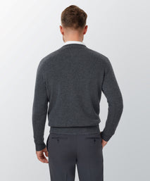 Dark Grey Cashmere Crewneck Sweater