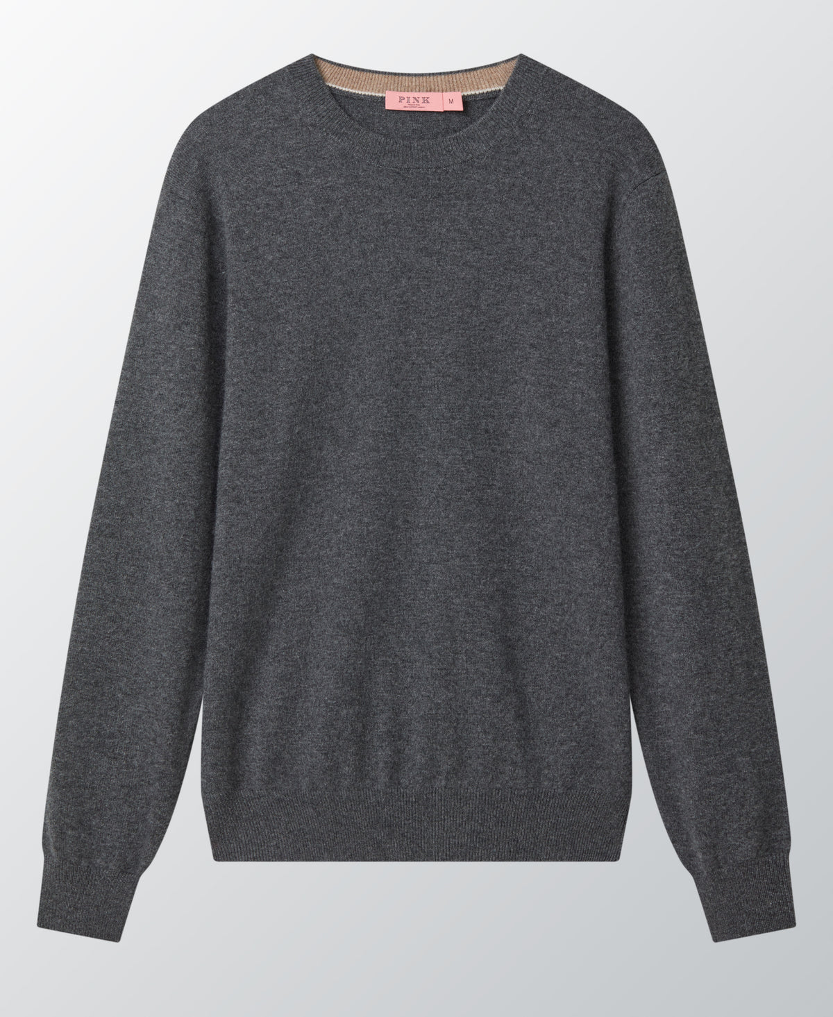 Dark Grey Cashmere Crewneck Sweater