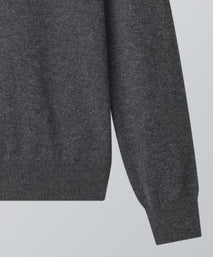 Dark Grey Cashmere Crewneck Sweater