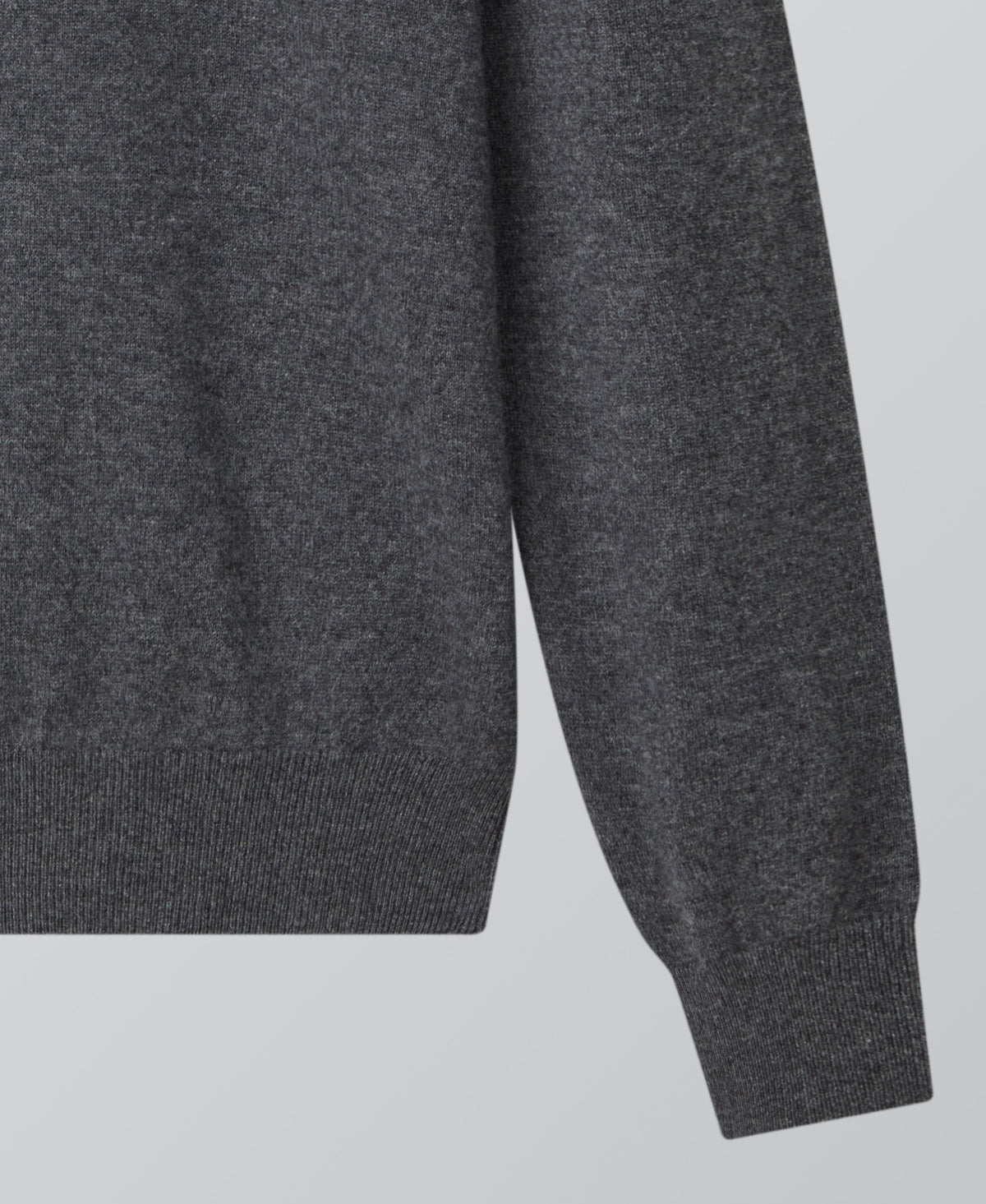 Dark Grey Cashmere Crewneck Sweater