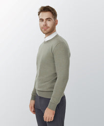 Green Grass 100% Cashmere Crewneck Sweater