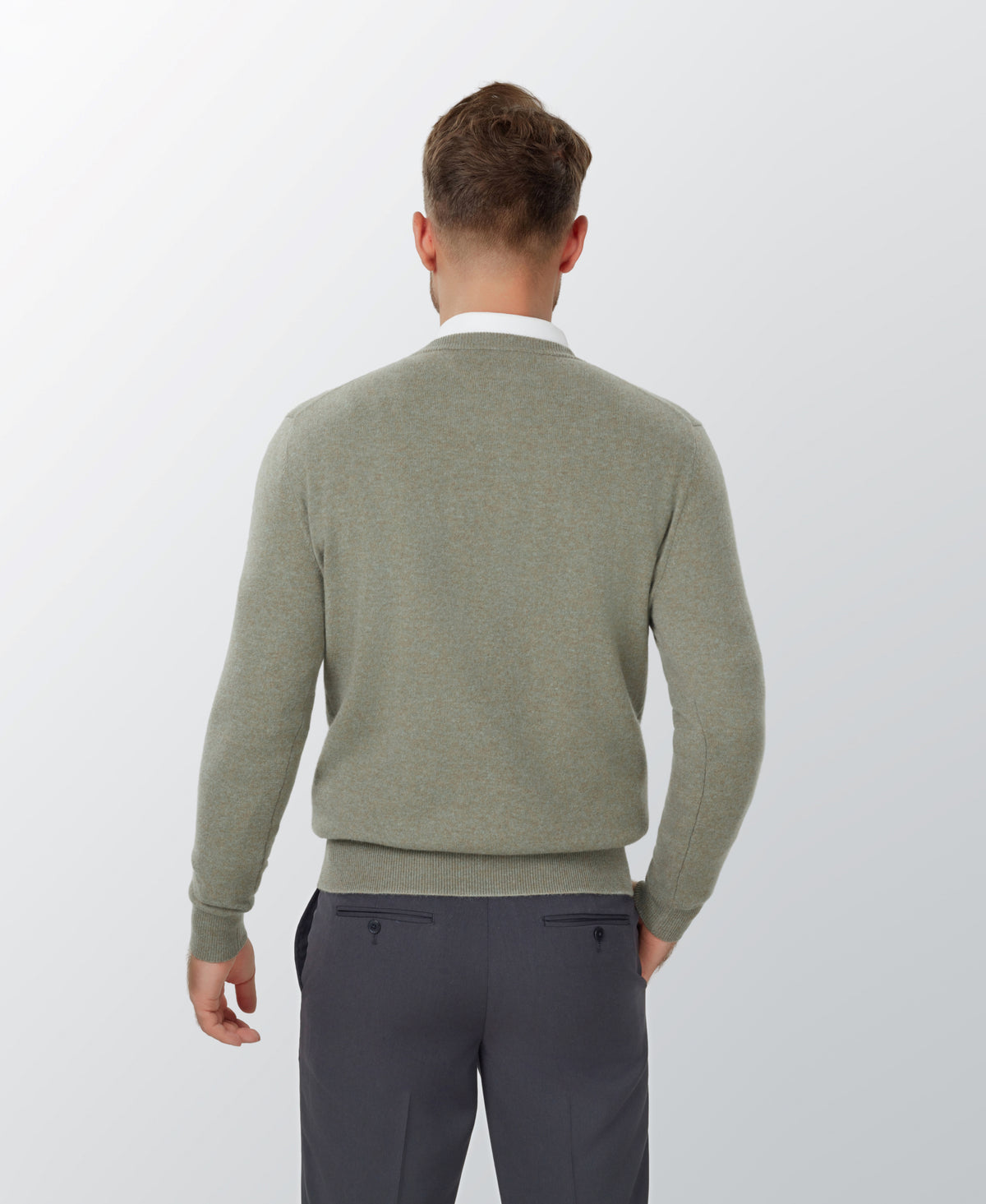 Green Grass 100% Cashmere Crewneck Sweater