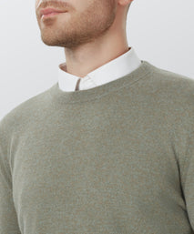 Green Grass 100% Cashmere Crewneck Sweater