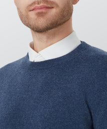 Indigo Cashmere Crewneck Sweater
