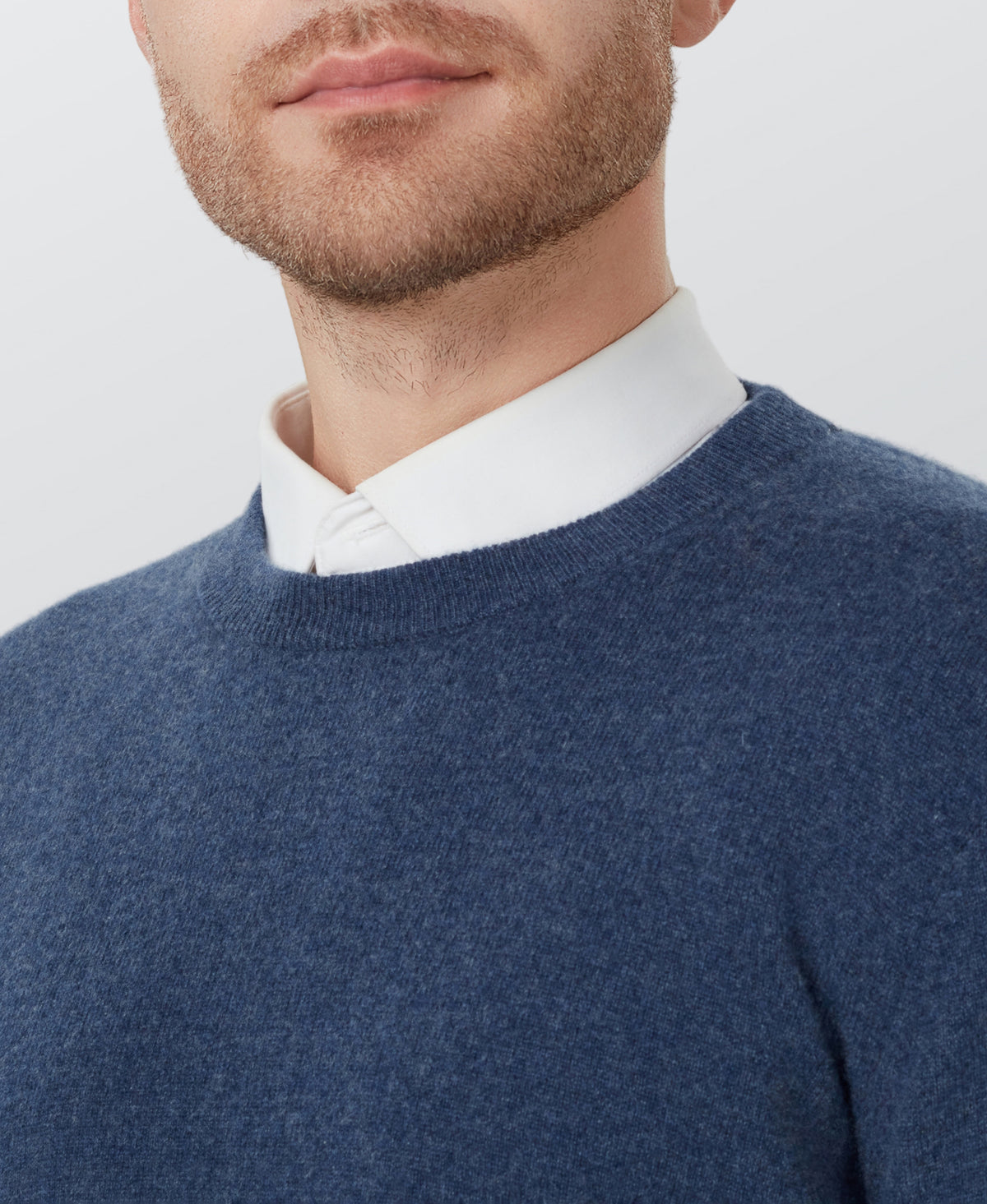 Indigo Cashmere Crewneck Sweater