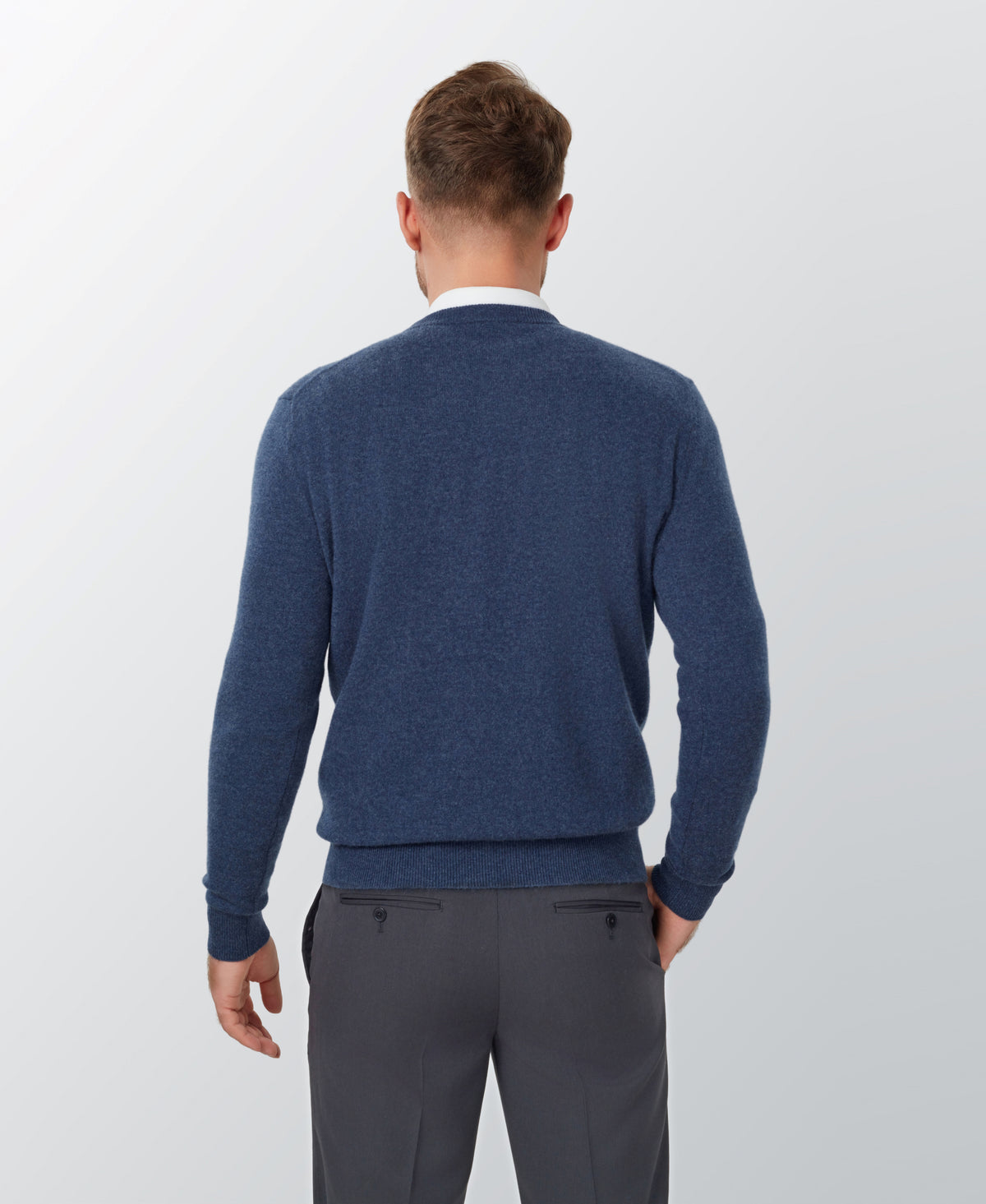 Indigo Cashmere Crewneck Sweater