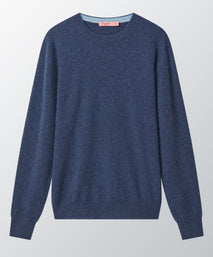 Indigo Cashmere Crewneck Sweater