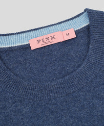 Indigo Cashmere Crewneck Sweater