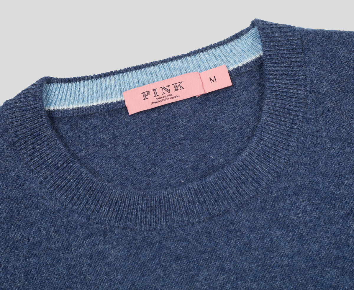 Indigo Cashmere Crewneck Sweater