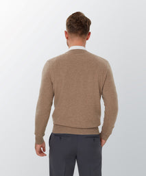 Oatmeal Cashmere Crewneck Sweater