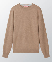 Oatmeal Cashmere Crewneck Sweater