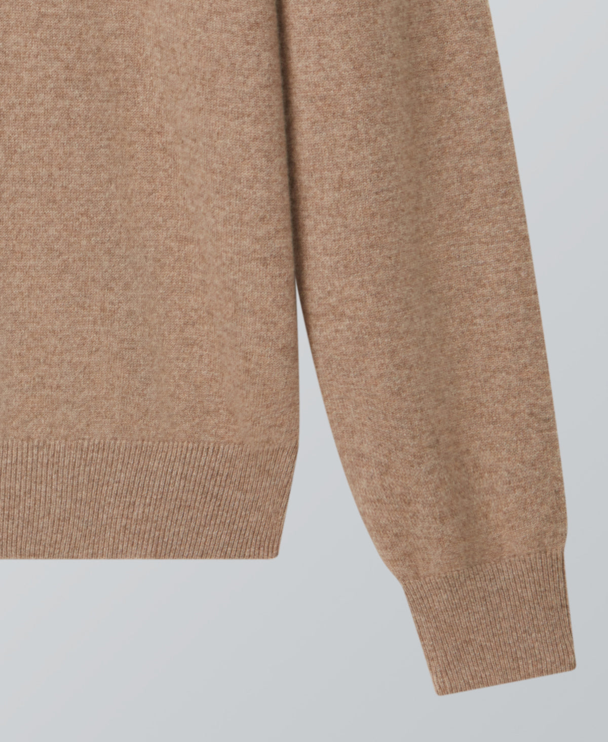Oatmeal Cashmere Crewneck Sweater