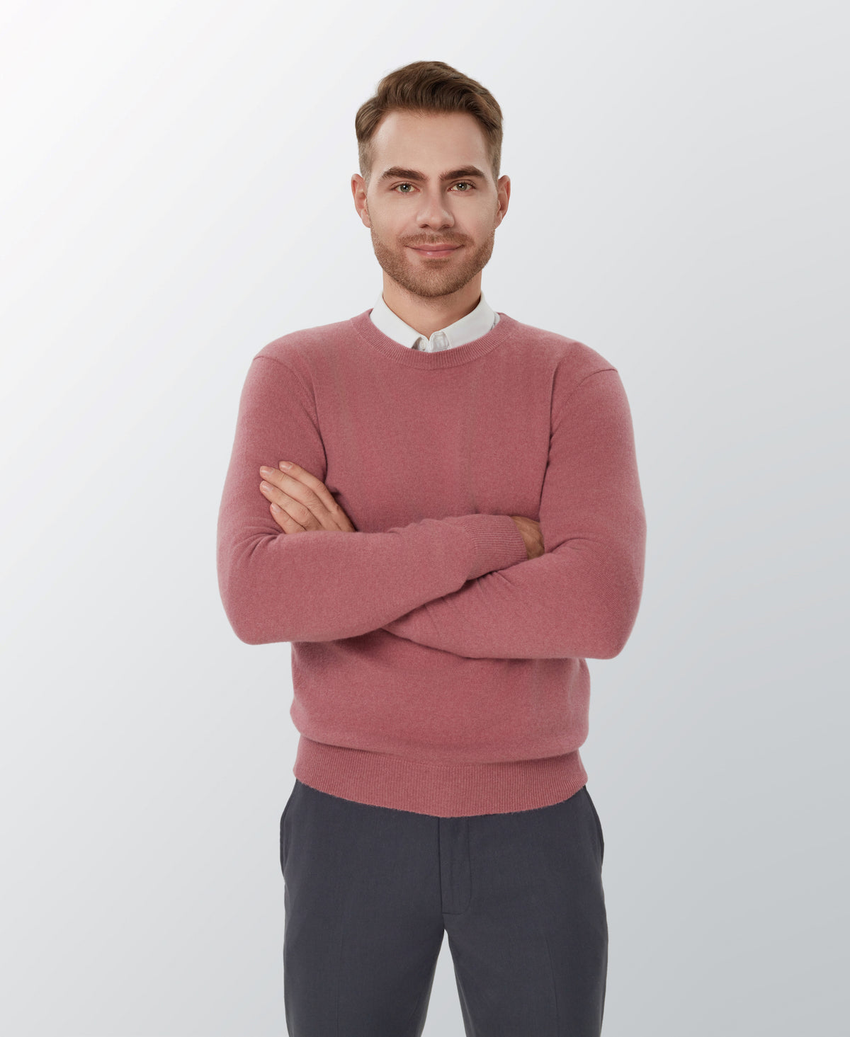 Rose Cashmere Crewneck Sweater