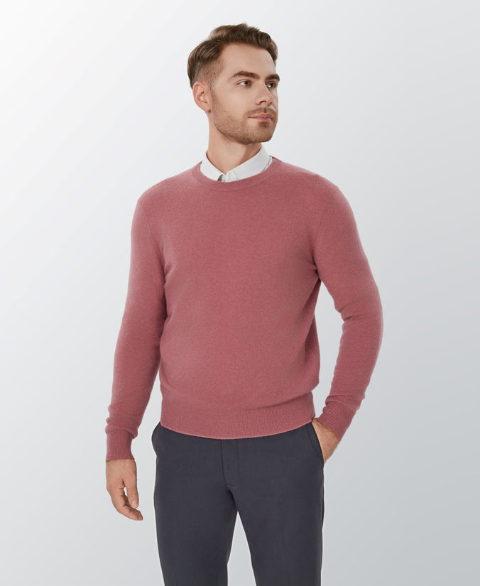 Rose Cashmere Crewneck Sweater