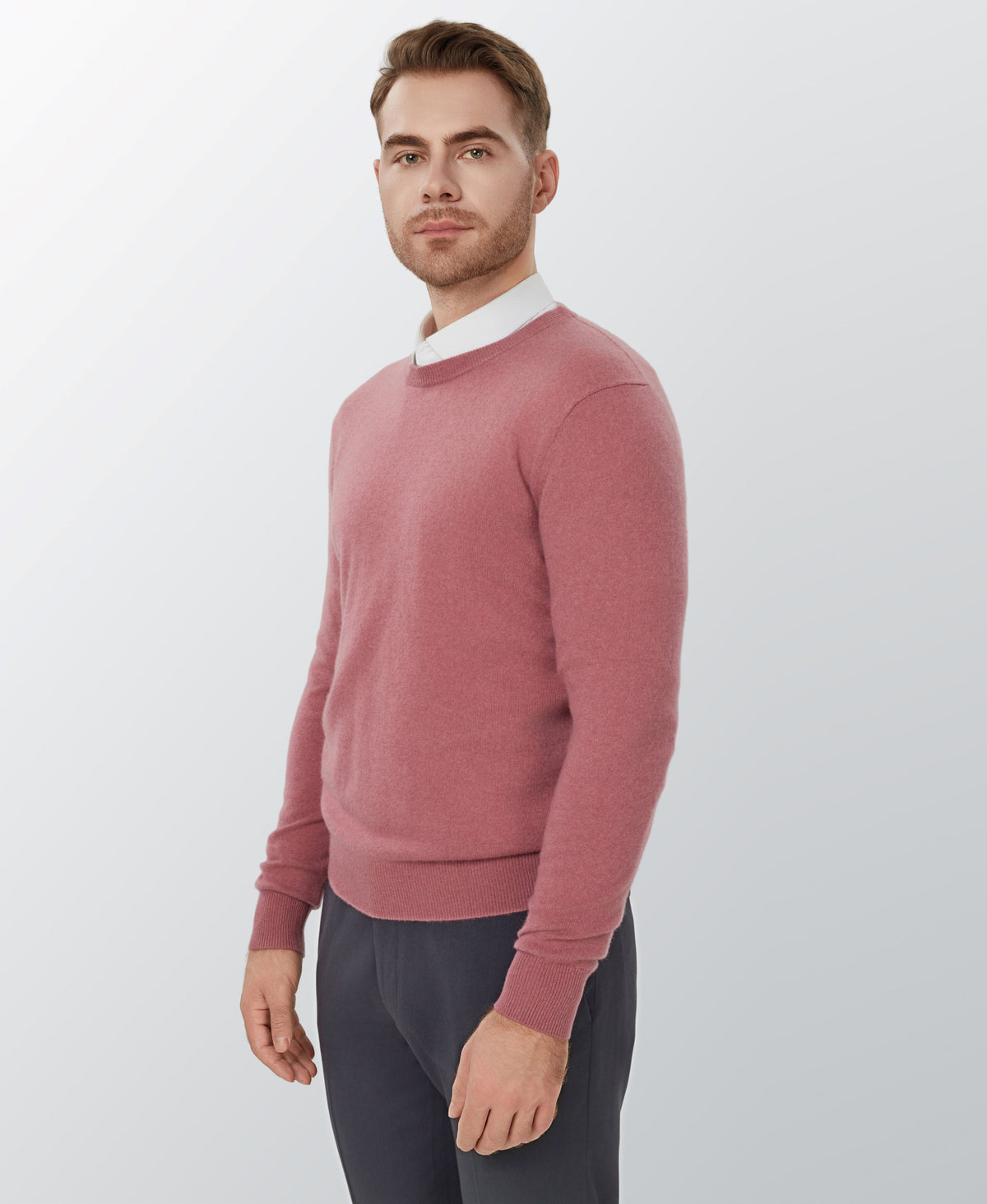 Rose Cashmere Crewneck Sweater