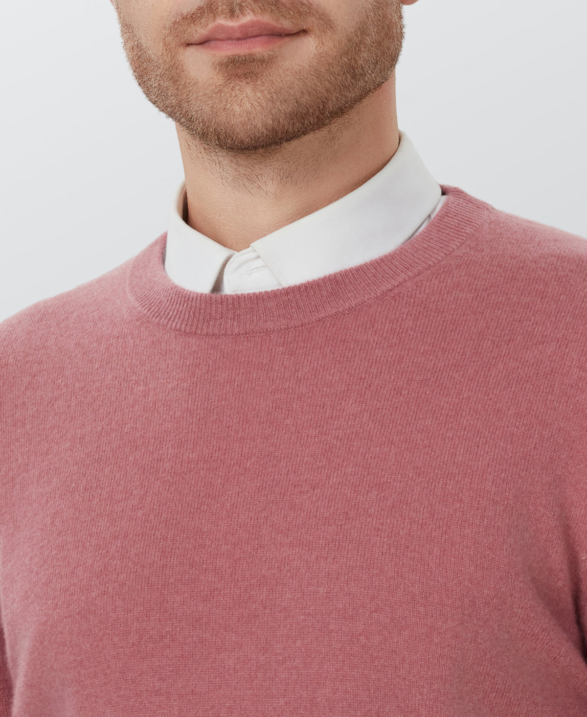 Rose Cashmere Crewneck Sweater