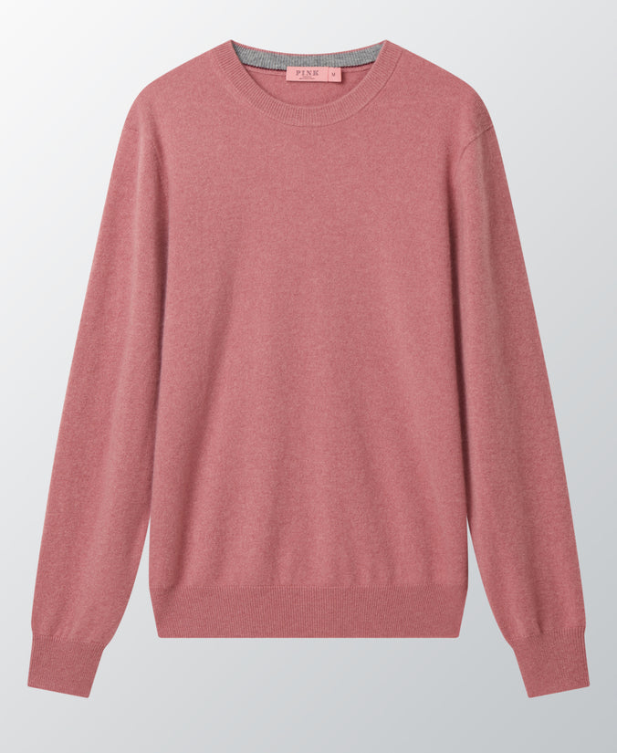 Rose 100% Cashmere Crewneck Sweater