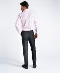 Charcoal Unfinished Jackson Extended Tab Flat Front Pant