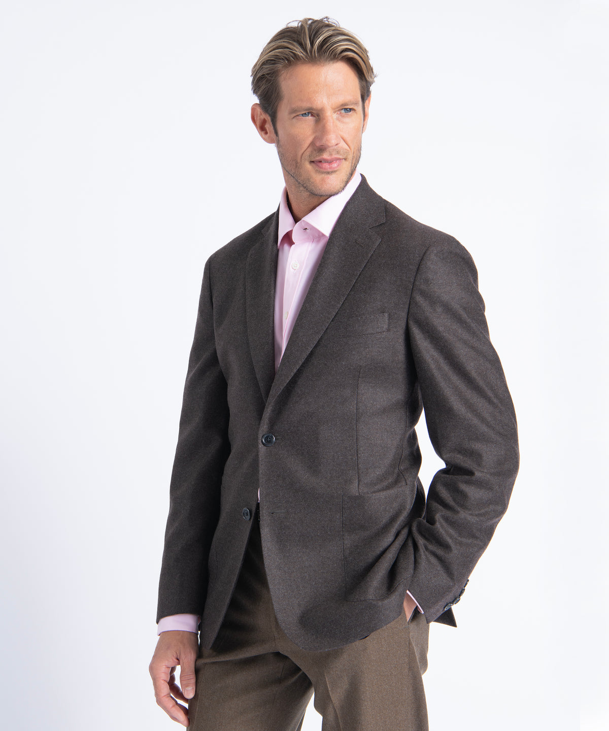 Brown Logan Superfine Merino Wool Blazer