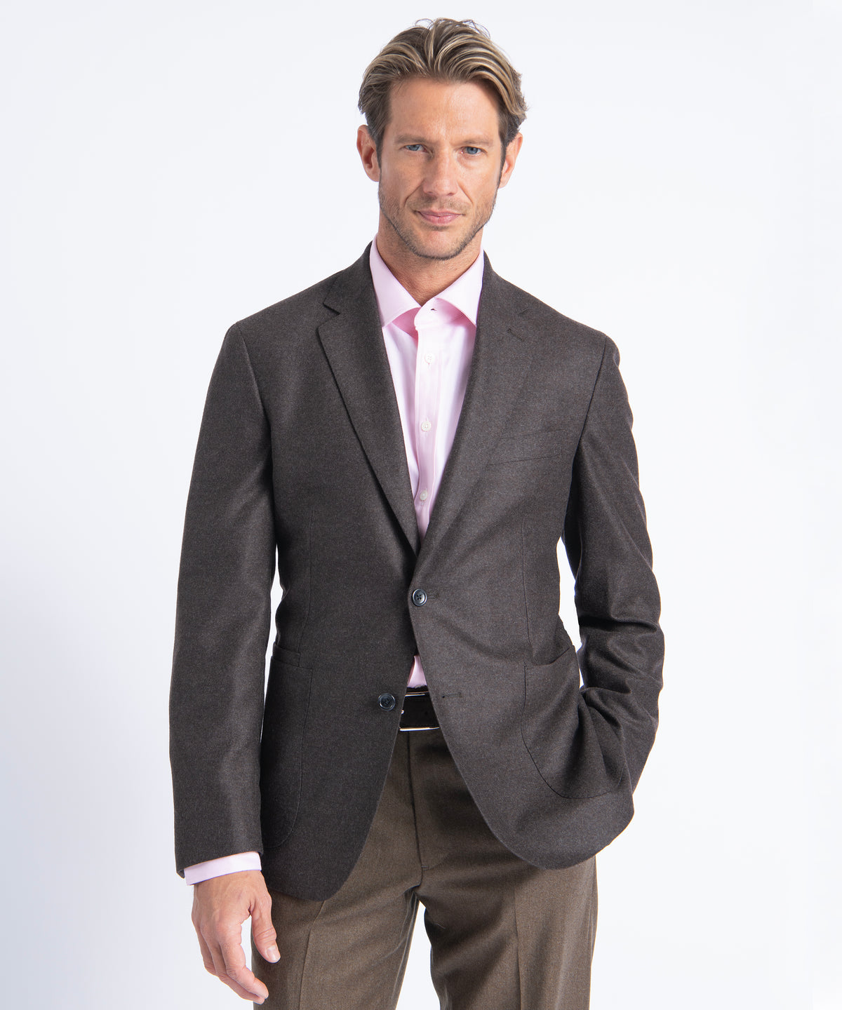 Brown Logan Superfine Merino Wool Blazer