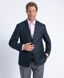 Navy Logan Superfine Merino Wool Blazer