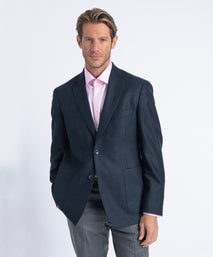 Navy Logan Superfine Merino Wool Blazer