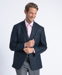 Navy Logan Superfine Merino Wool Blazer