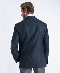 Navy Logan Superfine Merino Wool Blazer
