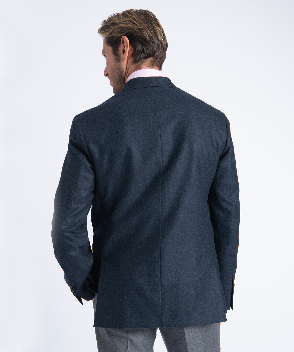 Navy Logan Superfine Merino Wool Blazer