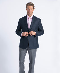 Navy Logan Superfine Merino Wool Blazer