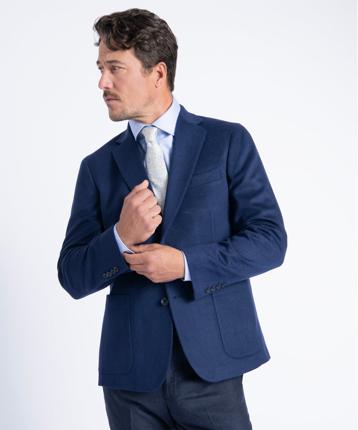 Bright Navy Morgan 100% Luxe Pure Cashmere Blazer