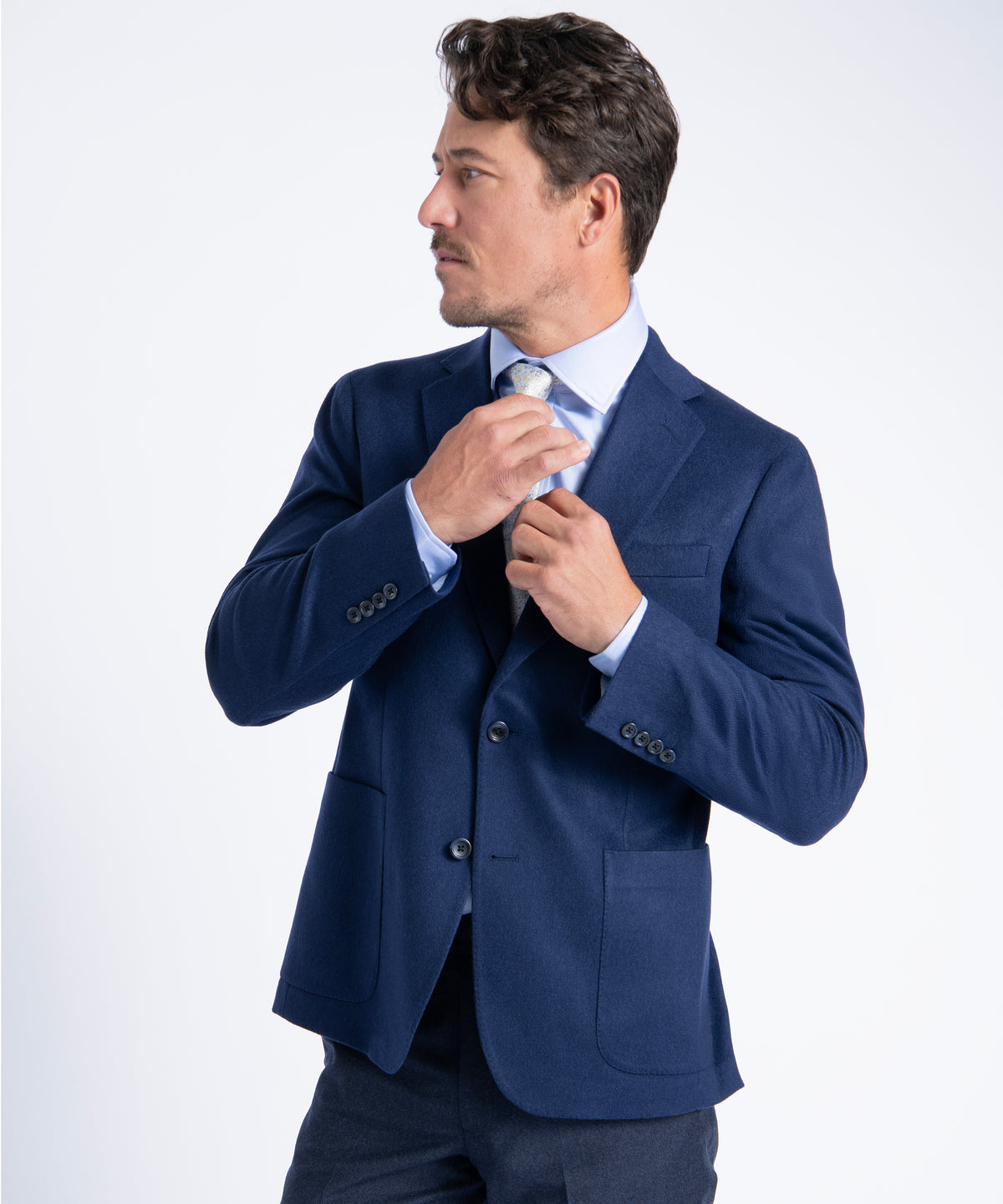 Bright Navy Morgan 100% Luxe Pure Cashmere Blazer
