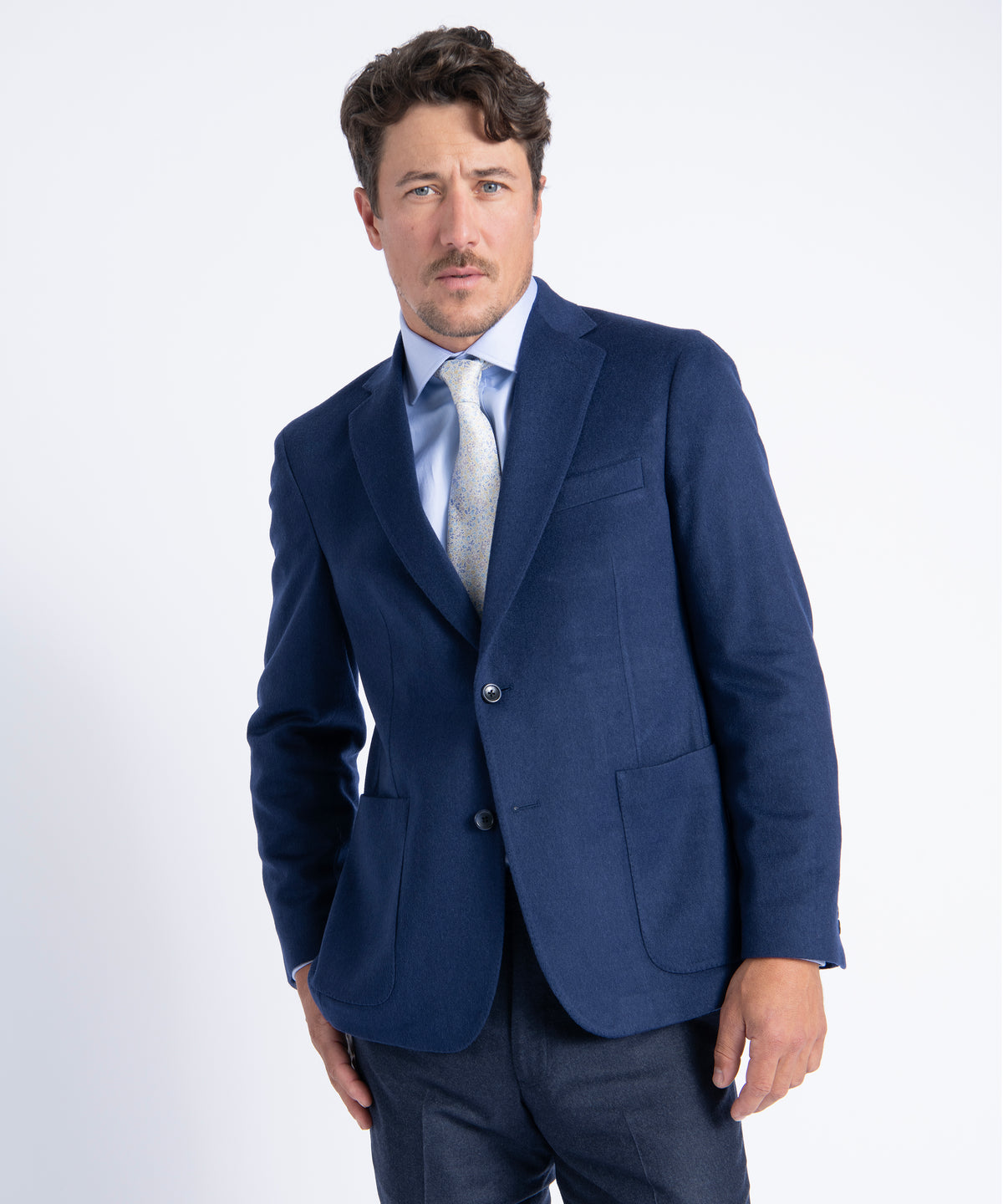Bright Navy Morgan 100% Luxe Pure Cashmere Blazer