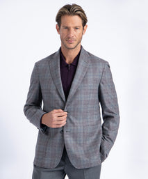 Grey Plaid Morgan Italian Wool Blazer
