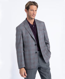 Grey Plaid Morgan Italian Wool Blazer