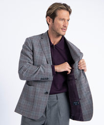 Grey Plaid Morgan Italian Wool Blazer