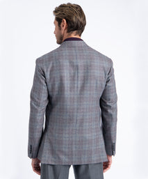 Grey Plaid Morgan Italian Wool Blazer