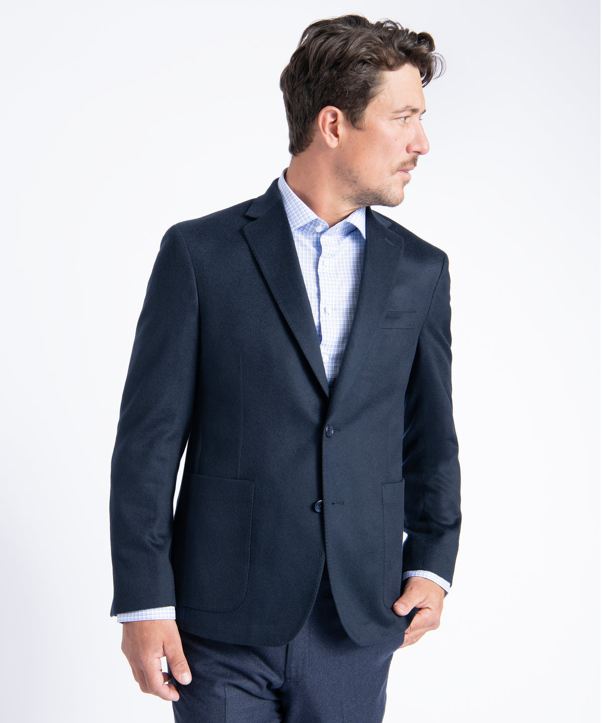 Navy Morgan 100% Luxe Pure Cashmere Blazer