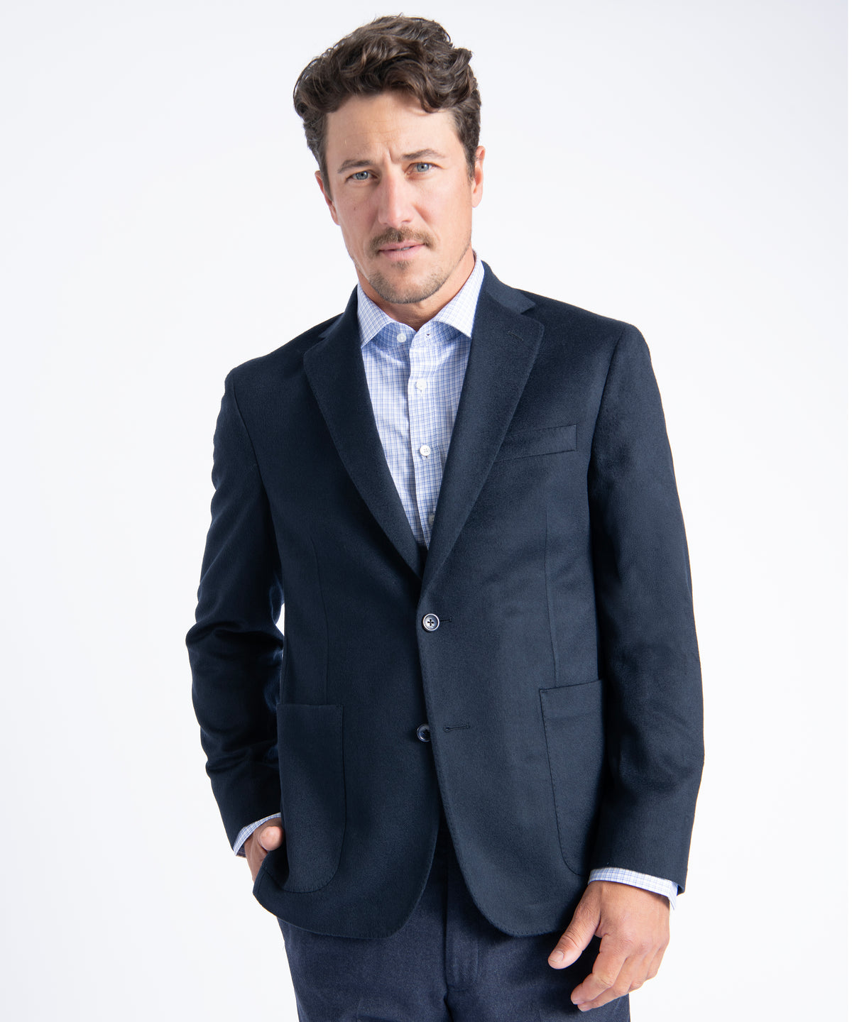 Navy Morgan 100% Luxe Pure Cashmere Blazer
