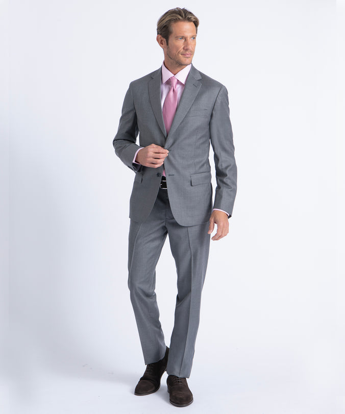 Light Grey Myles Super 130's Twill Soft Construction Suit