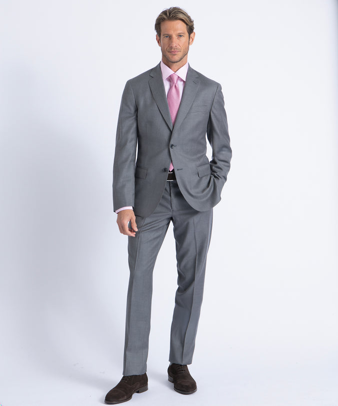 Light Grey Myles Super 130's Twill Soft Construction Suit