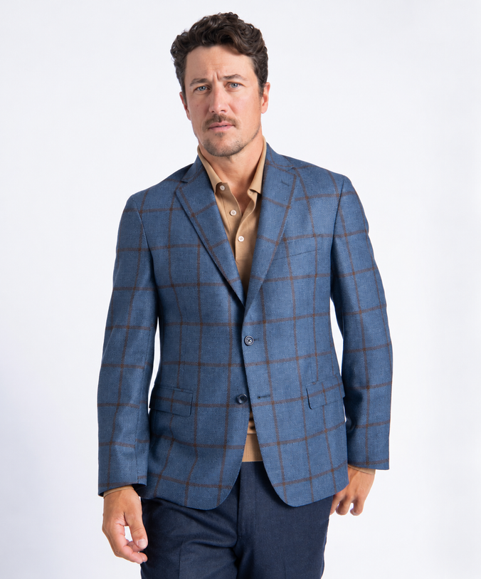 Blue Plaid Oliver Tweed Blazer
