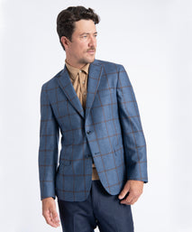 Blue Plaid Oliver Tweed Blazer