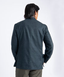 Green Plaid Oliver Superfine Merino Wool Blazer
