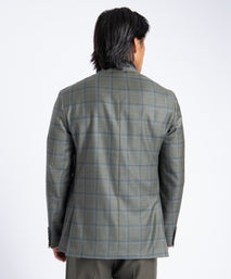 Olive Windowpane Oliver Super 130's Blazer