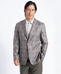 Tan Plaid Oliver Super 130's Blazer