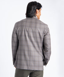 Tan Plaid Oliver Super 130's Blazer